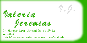 valeria jeremias business card