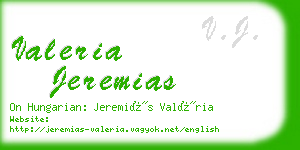 valeria jeremias business card